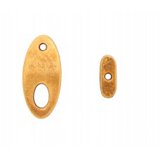 Knebelverschluss oval, bronzef.